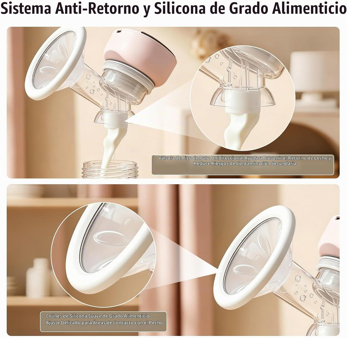 Curenoxium Extractor de leche eléctrico portátil - Bomba de lactanc...