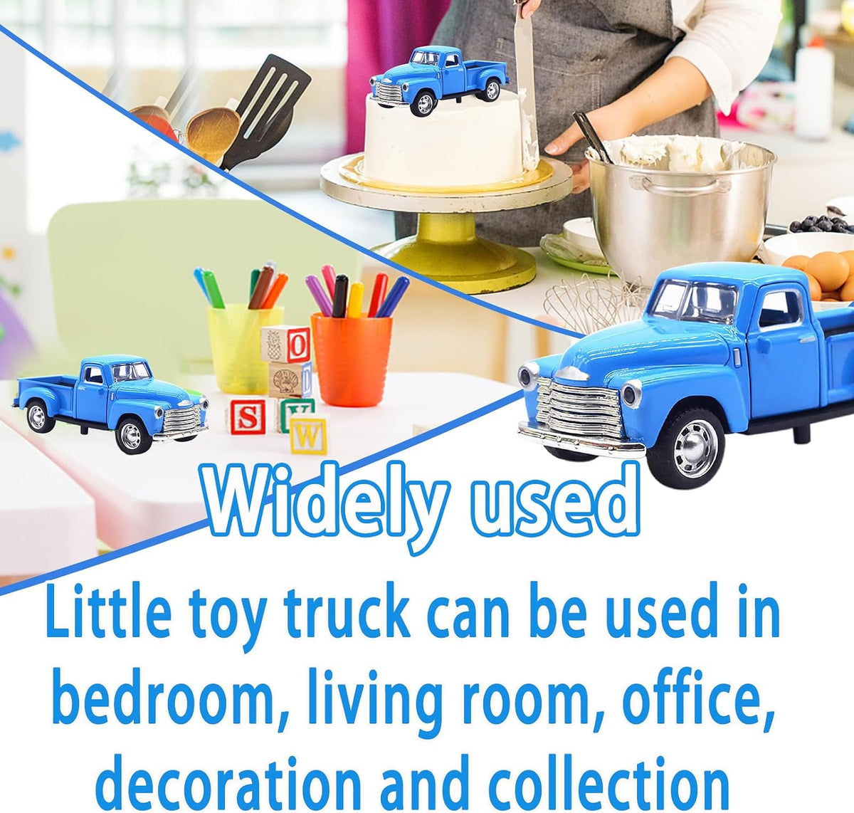 AGSIXZLAN Little Blue Truck Toy 1:32 Pull Back Cars Toy para niños...