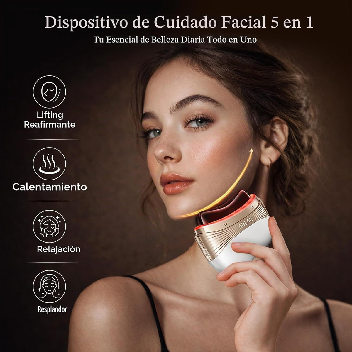 ANLAN Herramienta eléctrica 2 en 1 Gua Sha y peine de masaje para c...