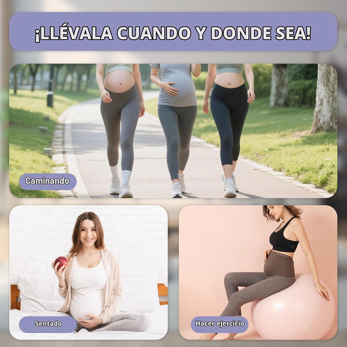 POXXU Banda para el vientre de maternidad, cinturón de apoyo para e...