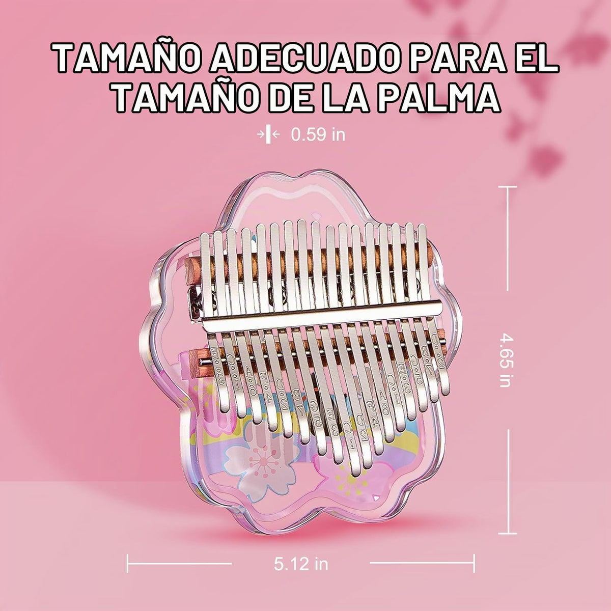 Piano de pulgar de 17 teclas para principiantes, piano de dedo acrí...