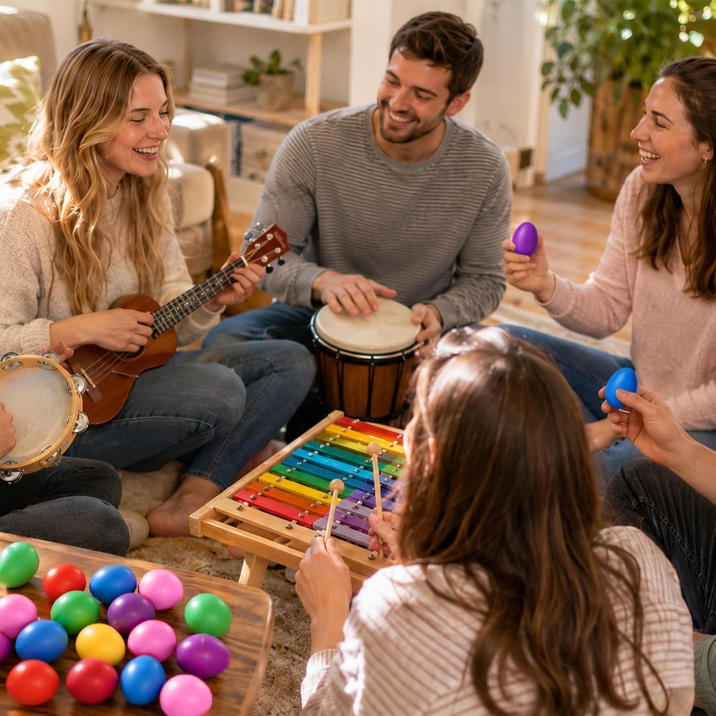 Foraineam 60 piezas de plástico para huevos - coloridos huevos de P...
