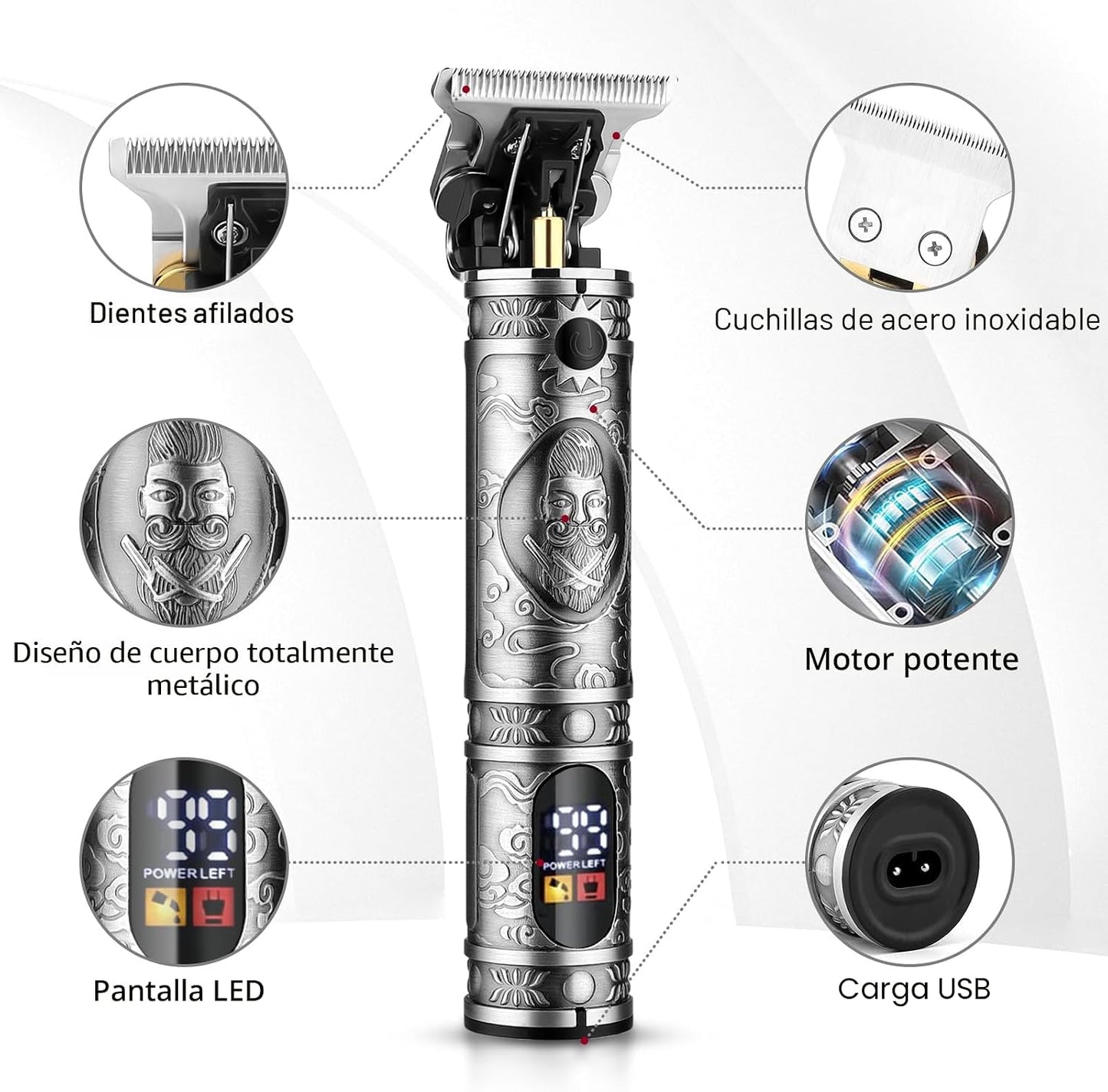 GSKY Cortadora de pelo profesional, recortadora de barba y kit de a...