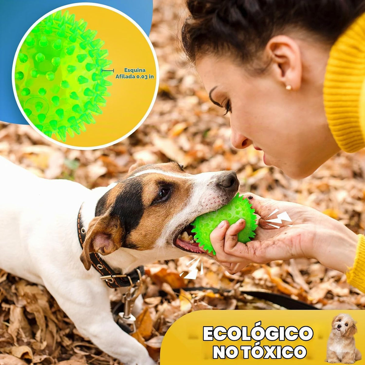 Juguete para cachorros de 2.5 pulgadas, bolas chirriantes para perr...