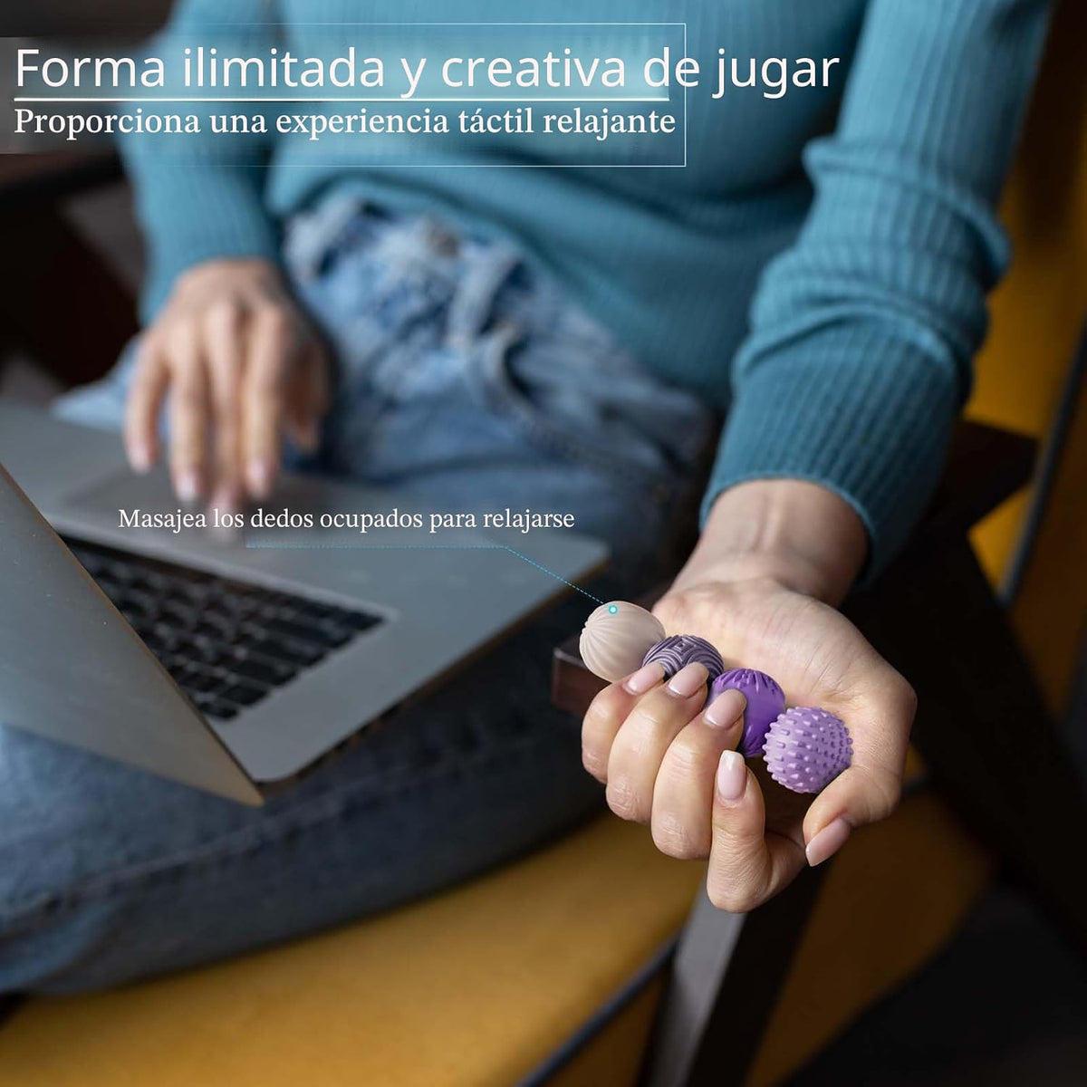 luckdoor Bolas Magnéticas de Silicona Juguetes Fidget para Adultos...