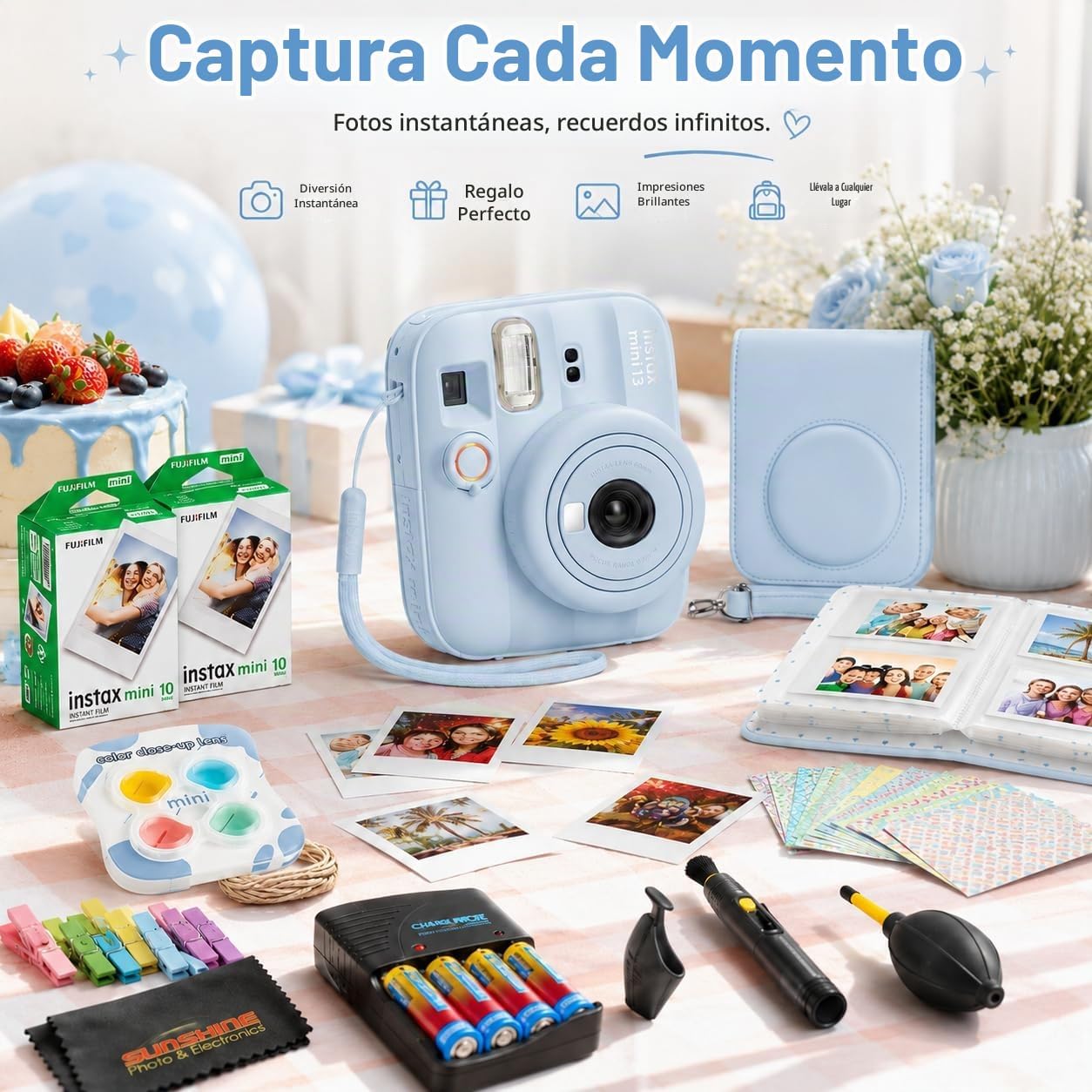 Paquete de cámara de película instantánea FUJIFILM instax Mini 13 (...