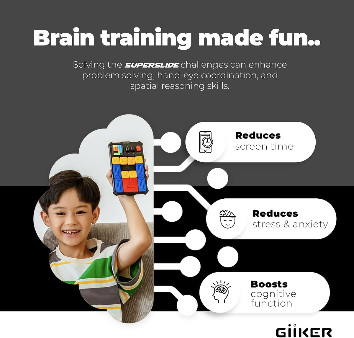 GiiKER Super Slide Puzzle Game, más de 500 desafíos, juguete STEM p...