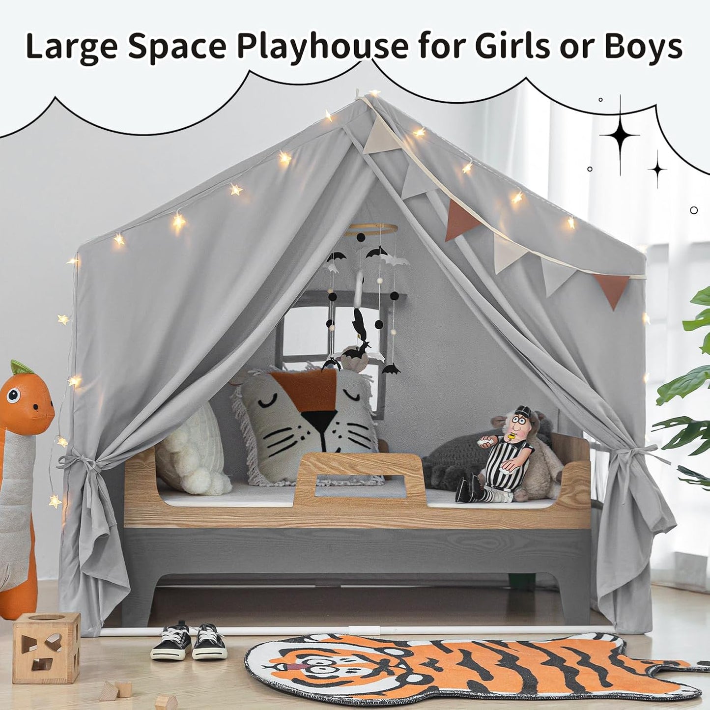 Tienda de campaña de juegos para niños para interiores, tiendas de...