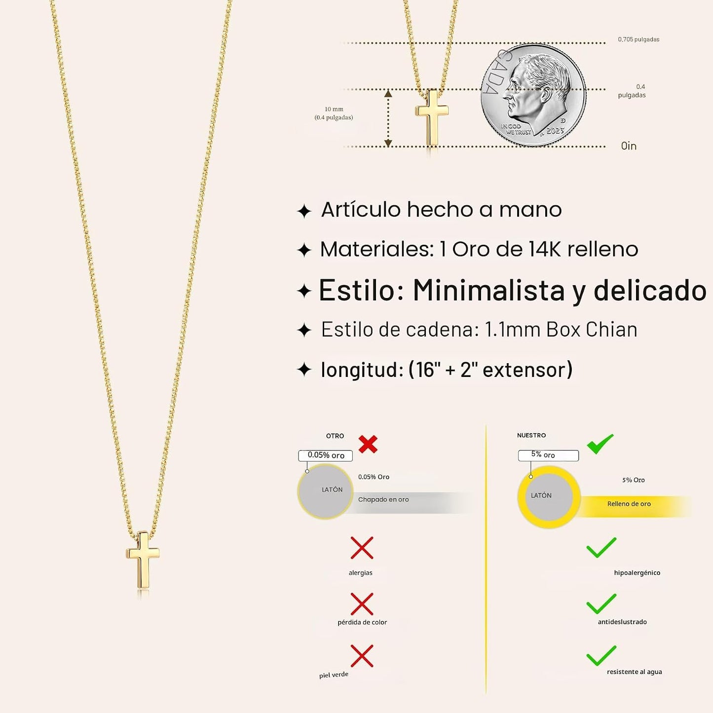 Poxtex Collar de cruz para mujeres, adolescentes y niñas, delicado...