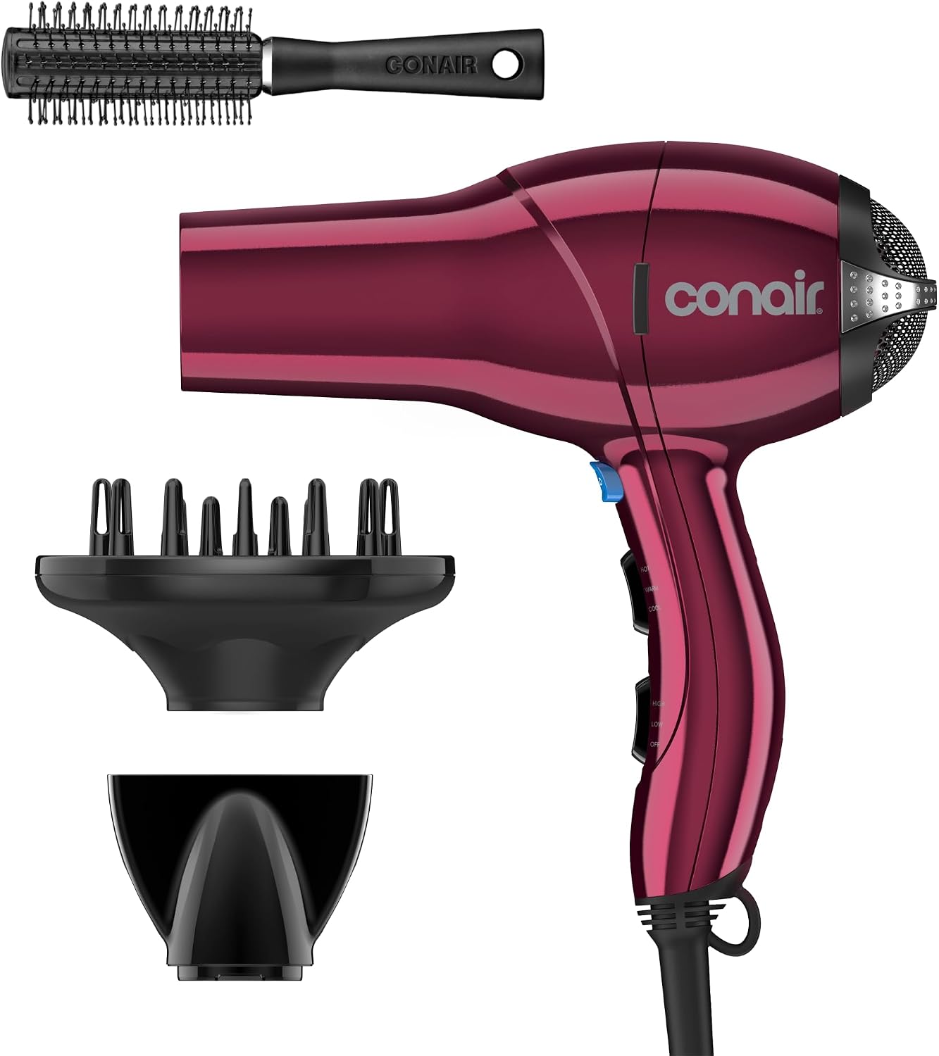 Secador de pelo Infiniti PRO CONAIR con difusor, motor AC profesion...