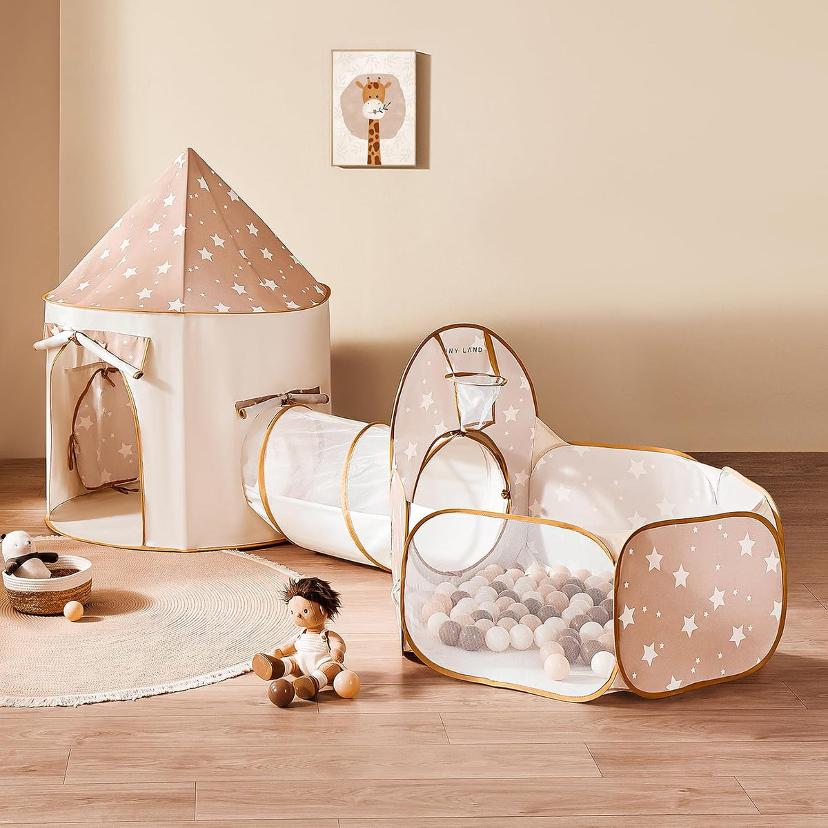 Tiny Land Tienda de Juegos para Niños con Túnel, Tienda de Juegos E...