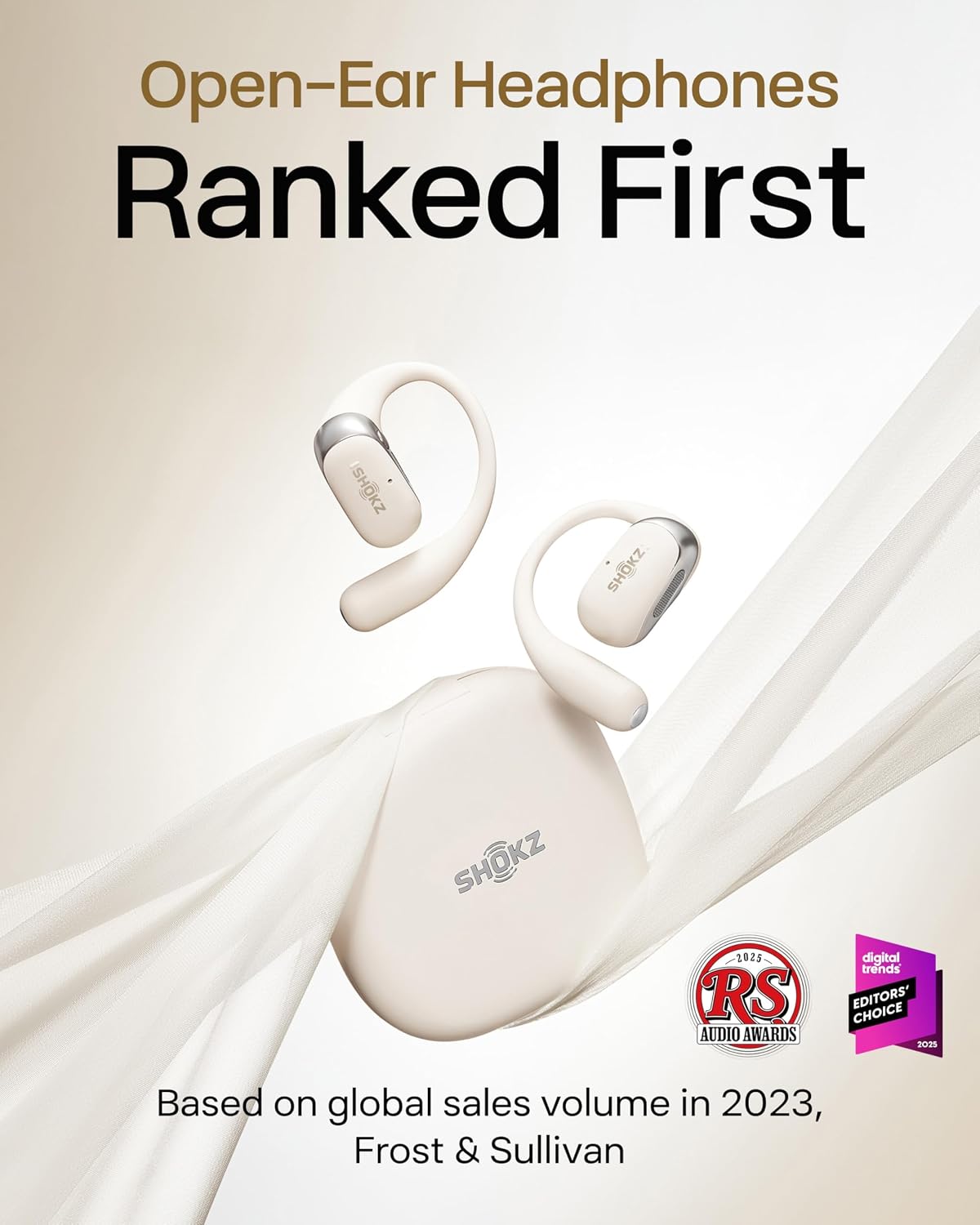 SHOKZ OpenFit 2 Auriculares de Oreja Abierta, Auriculares Inalámbri...