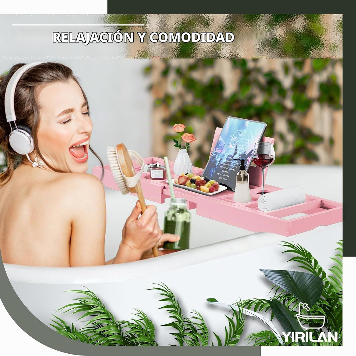 Bandeja de bañera de alta calidad, bandeja de baño expandible, rega...