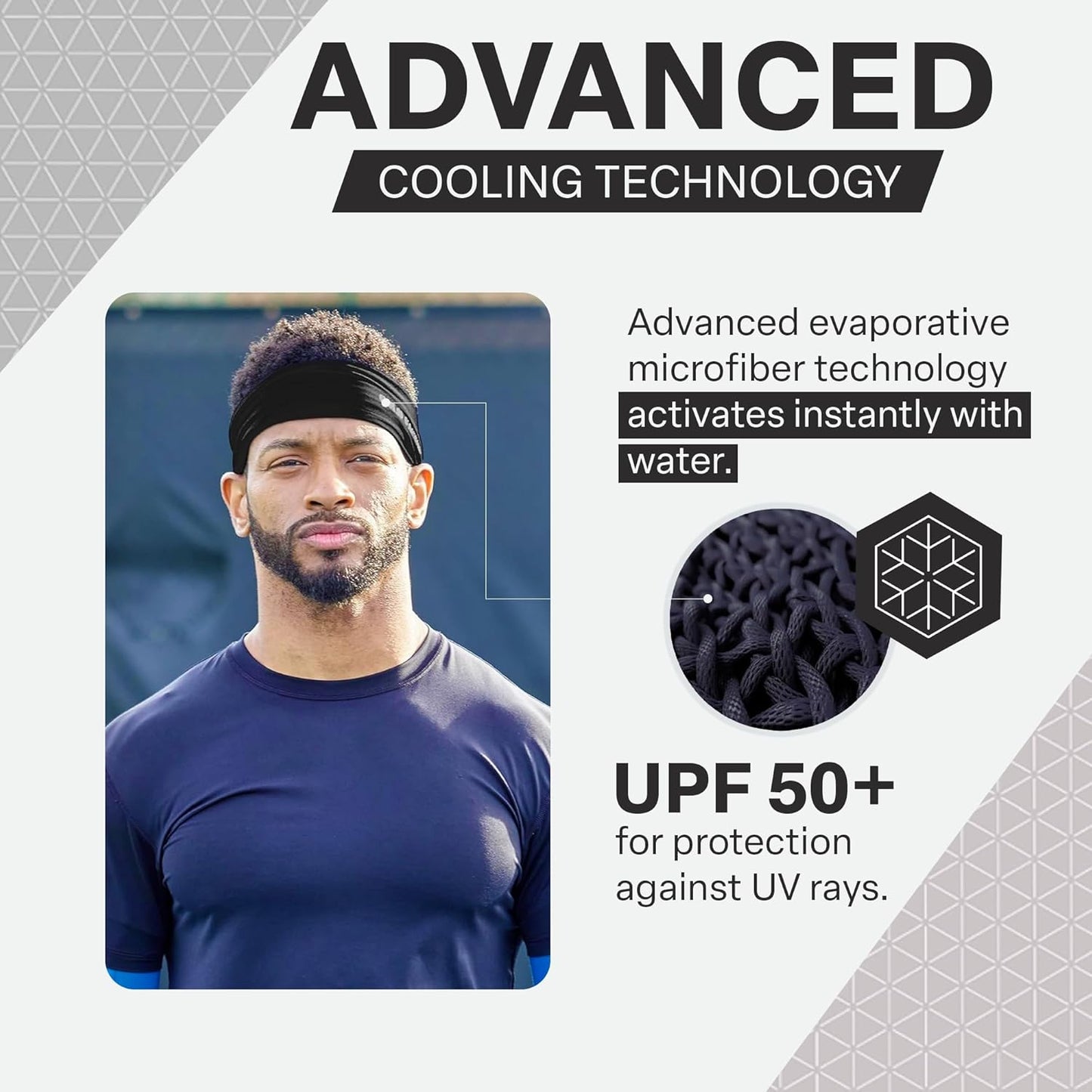 COLD FACTOR Diadema refrescante para mujeres y hombres \u2013 UPF 5...