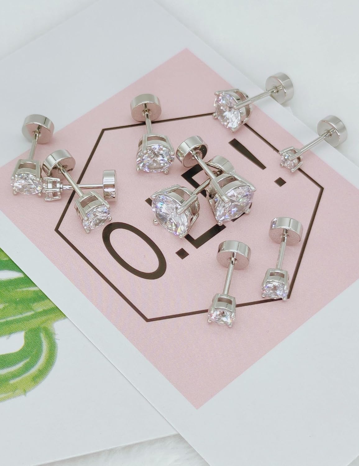 Aretes de tuerca de Kainier para mujer, chapados en oro de 14 quila...