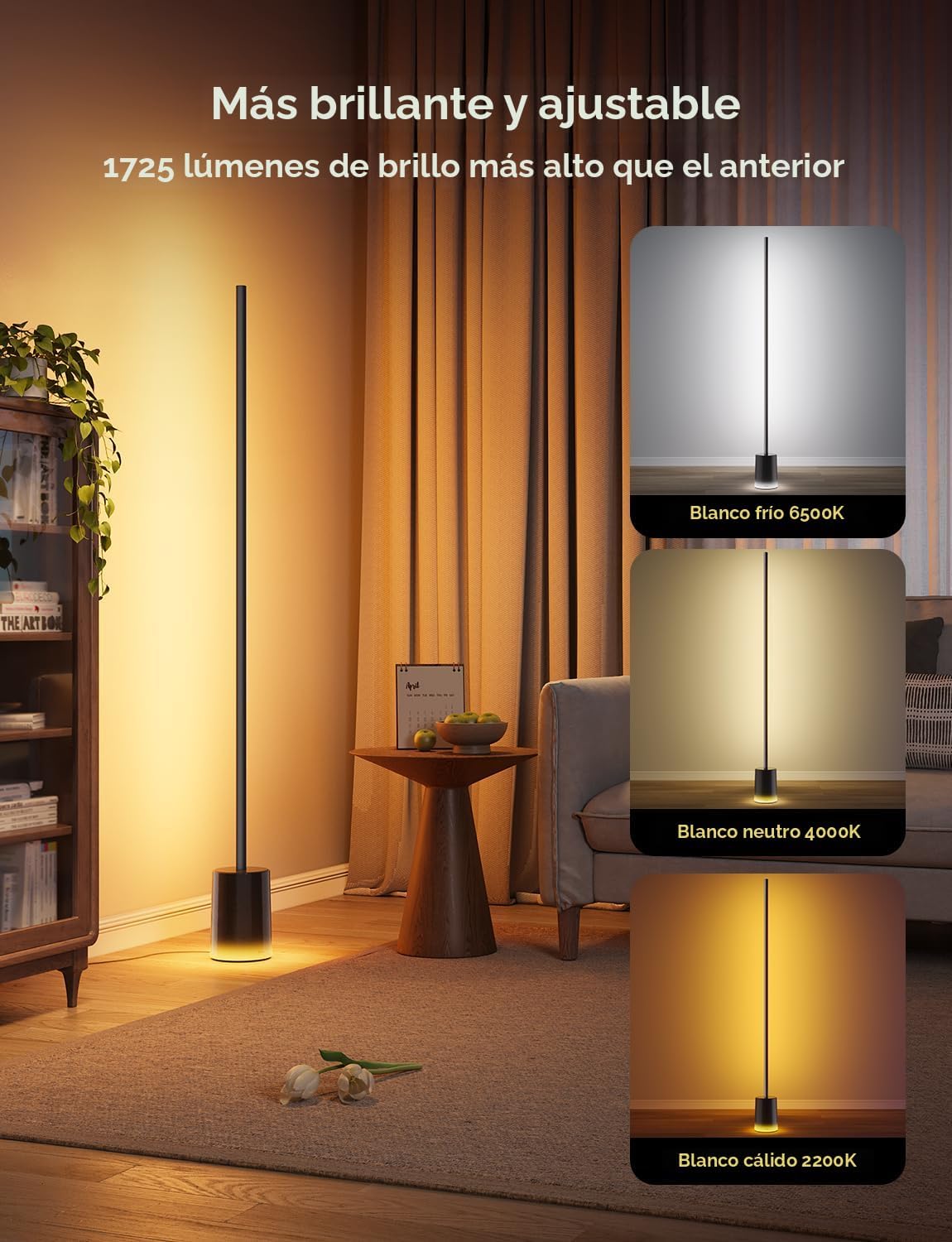 Govee Lámpara de Pie 2 con Matter, RGBIC, LED Blanco Cálido y Frío,...
