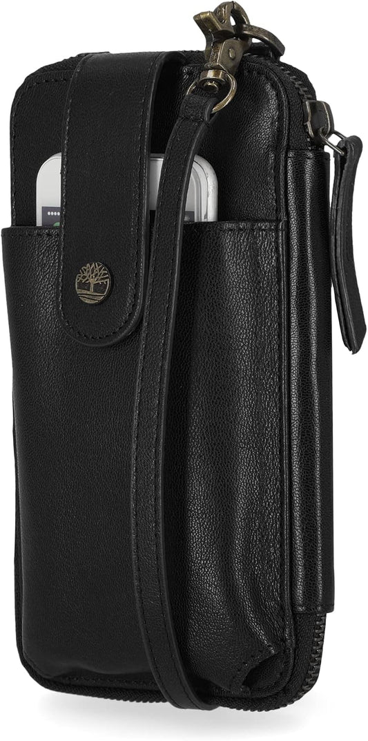 Timberland - Bolso cruzado de cuero RFID para teléfono de mujer