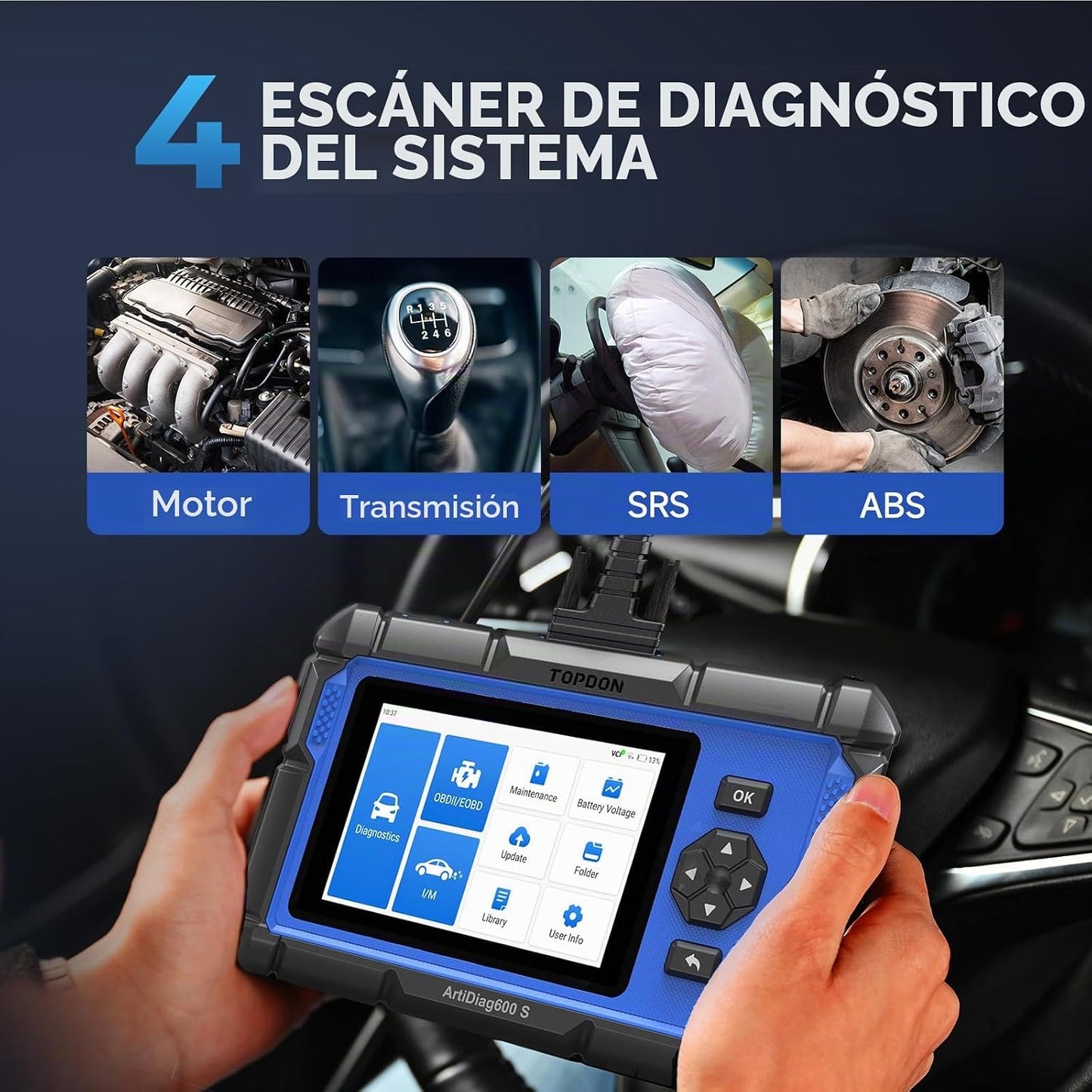 Escáner OBD2 TOPDON AD600S - Herramienta de escaneo, diagnóstico, p...