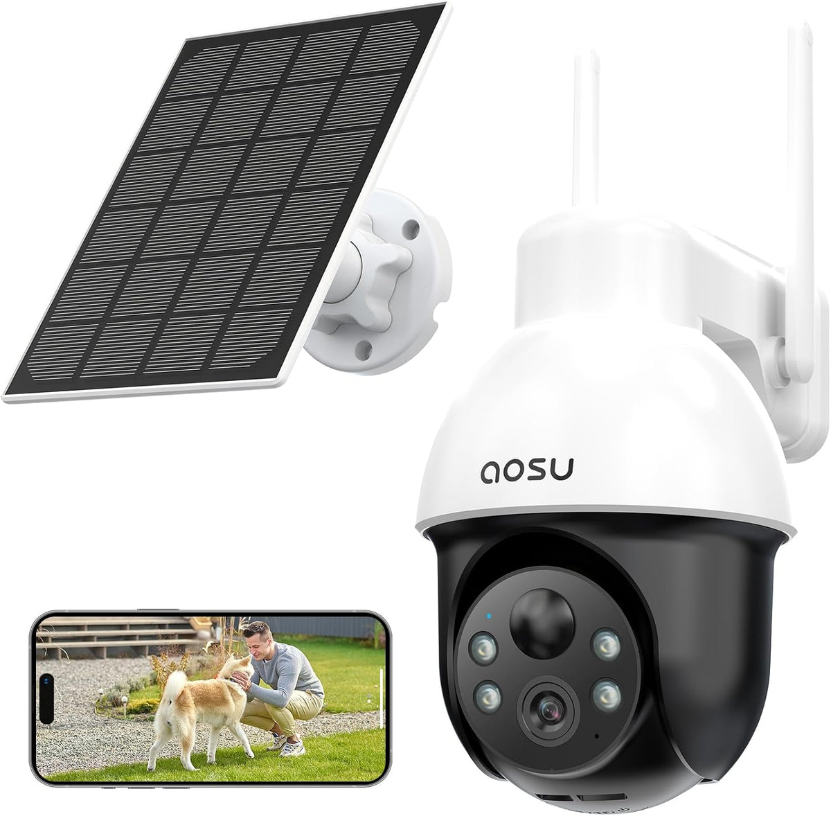 aosu seguimiento elegante al aire libre inalámbrico PTZ 360° de la...