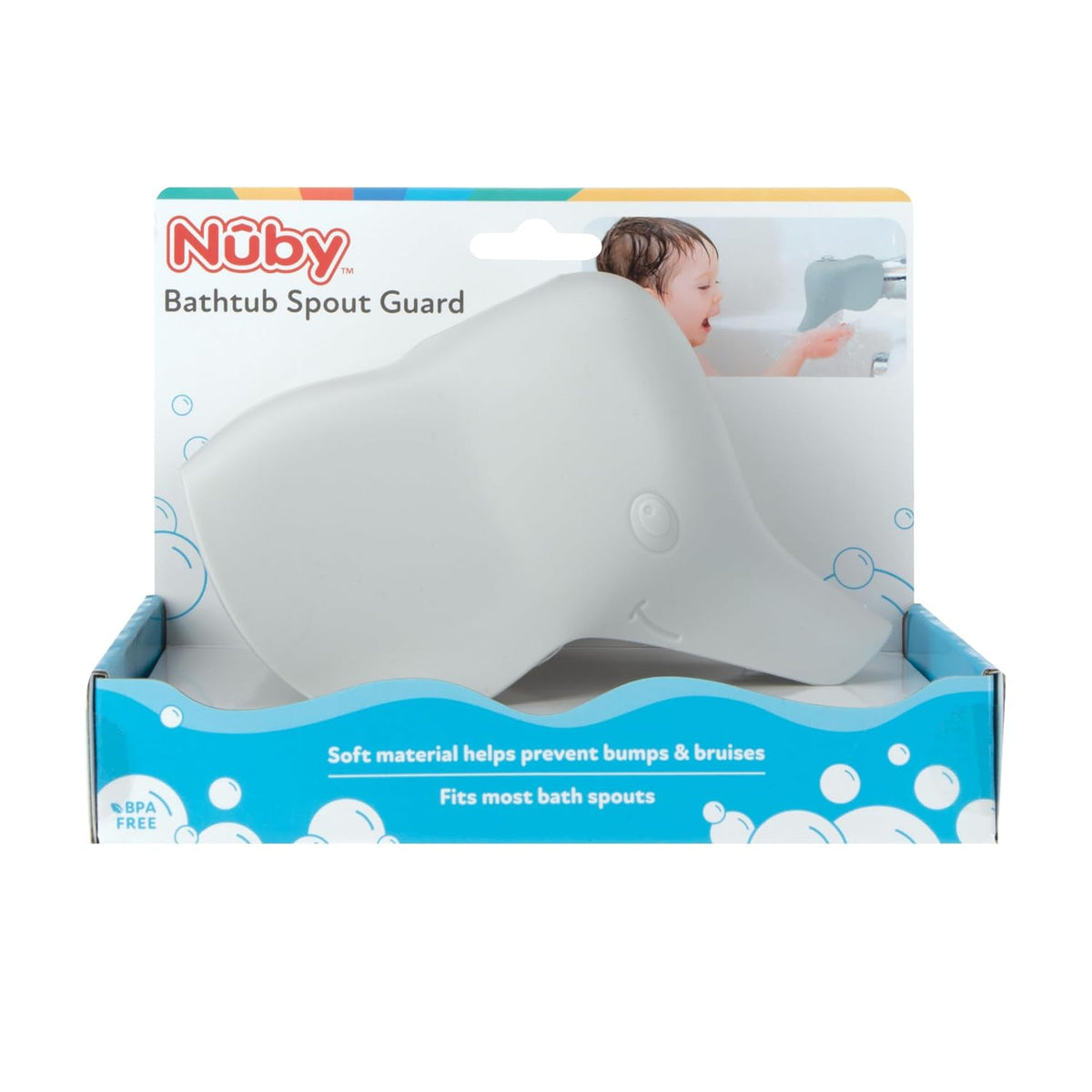 Nuby Protector de boquilla de bañera de seguridad con apertura supe...