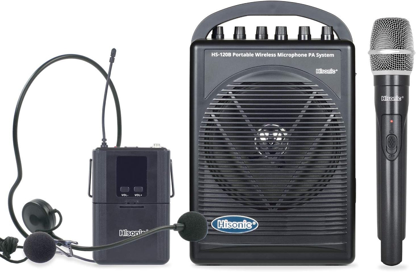 Micrófono inalámbrico Hisonic recargable y sistema PA (Public Adres...