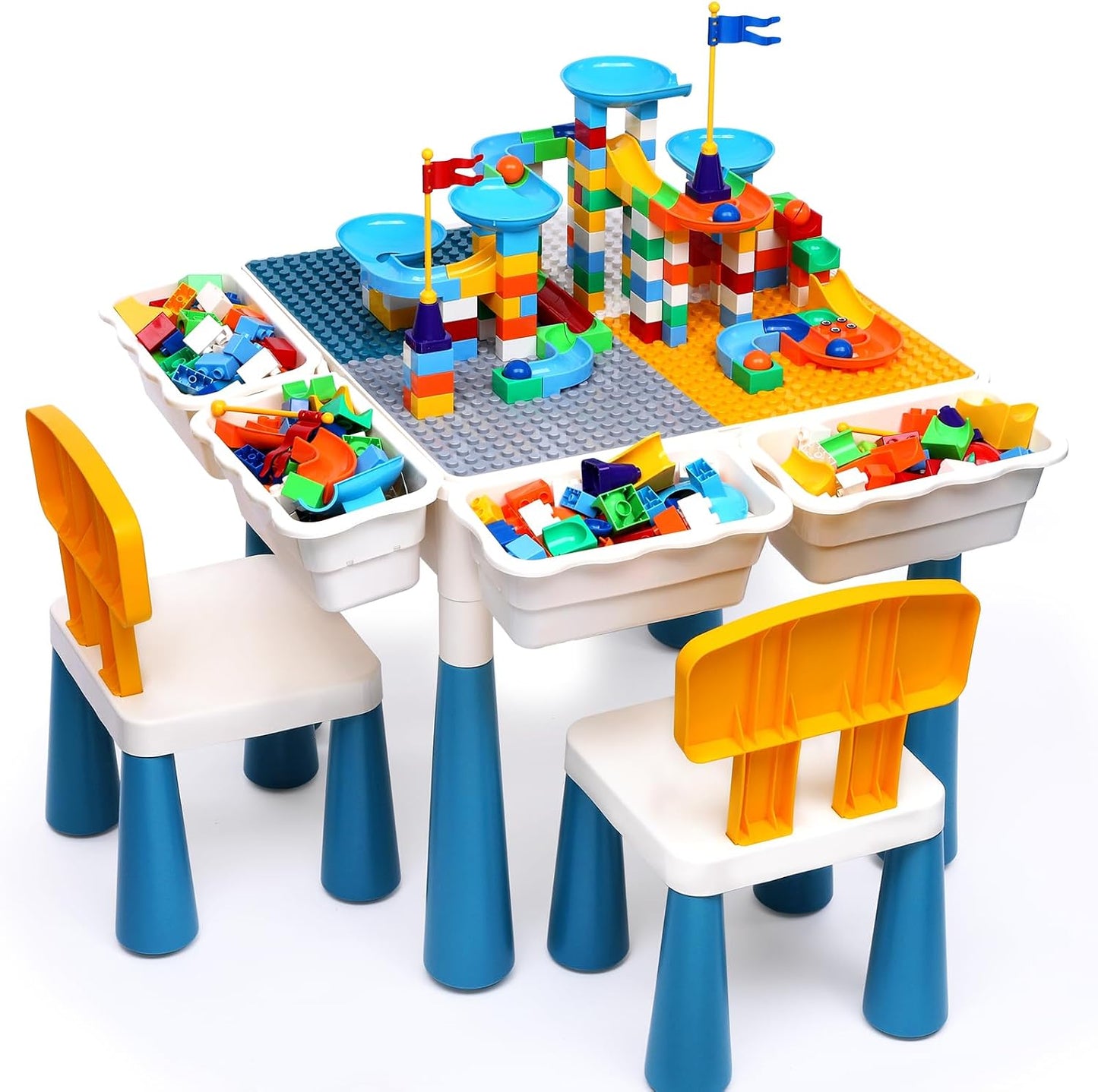 Arscniek Mesa de actividades para niños pequeños 7 en 1, juego de m...
