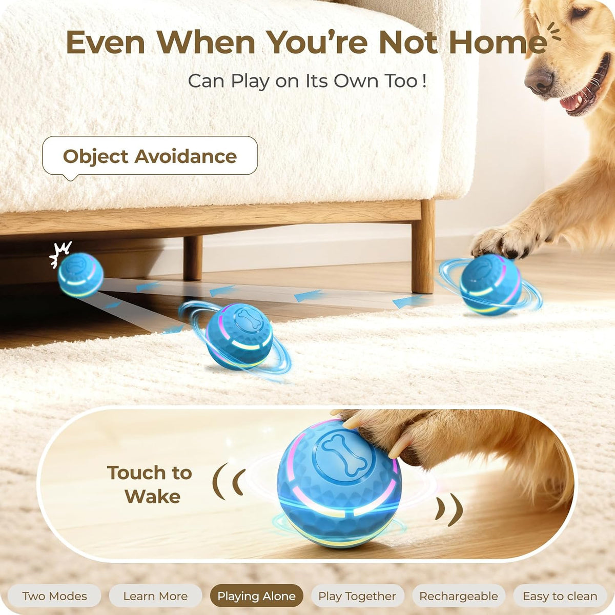 Apasiri - Juguetes interactivos para perros: Bolas para perros que...