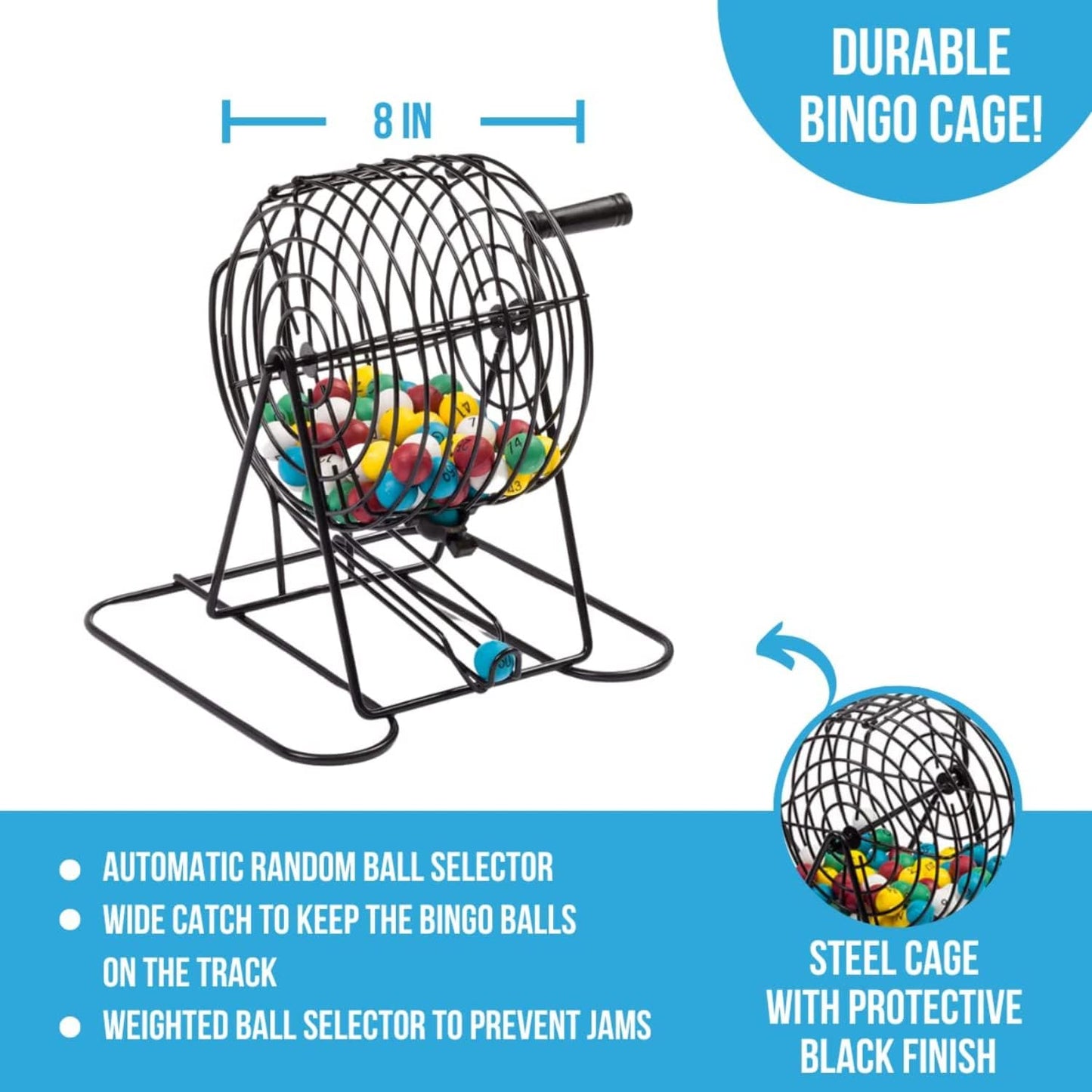 Juego de Bingo Deluxe Regal para Adultos y Niños - Incluye Jaula de...