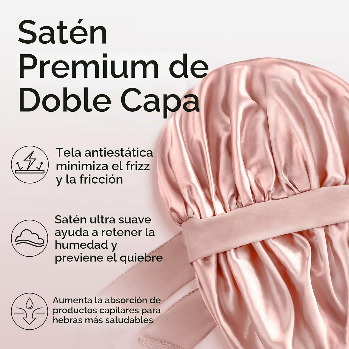 Yanideer 3 piezas Gorro de satén de seda para dormir, gorro de dobl...