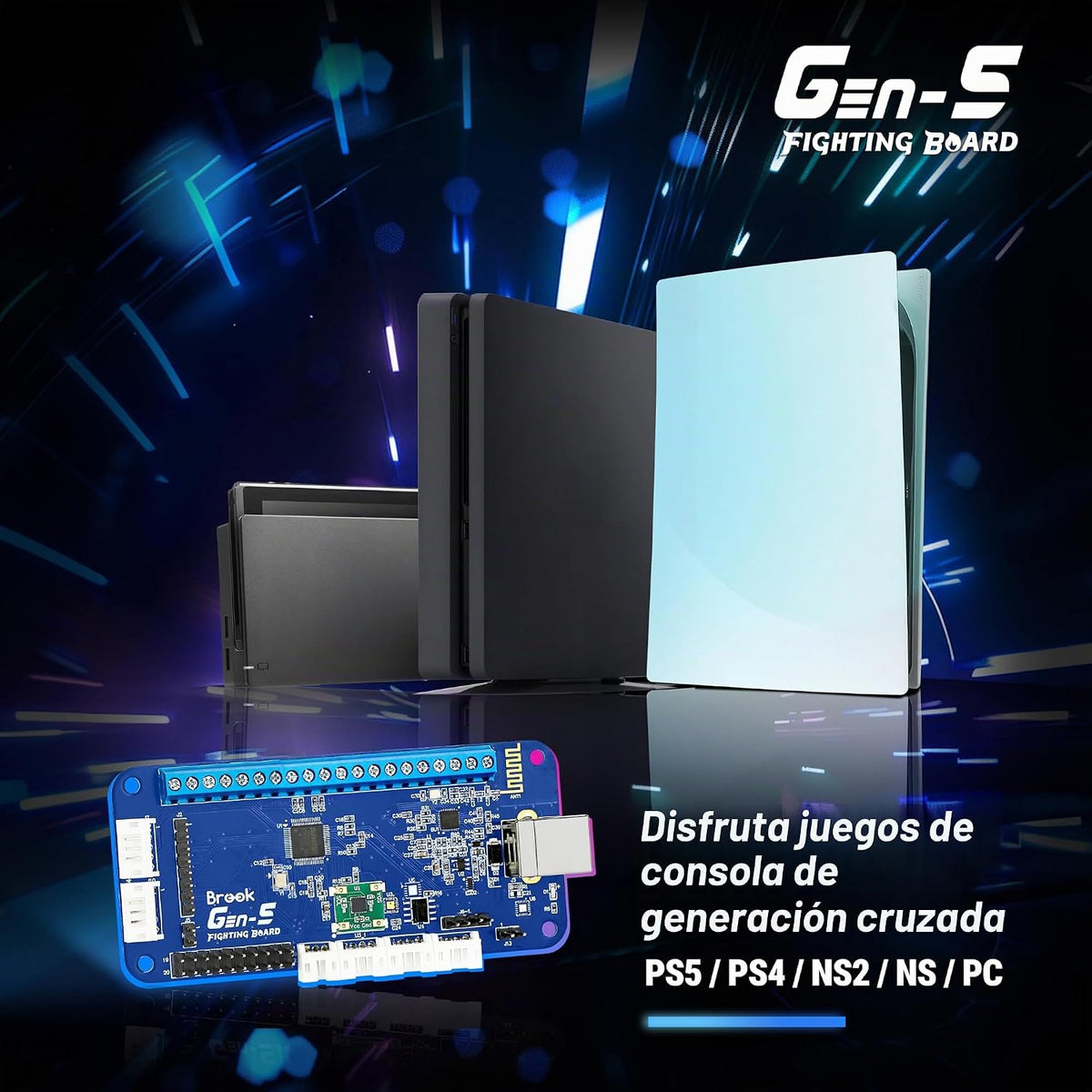 Brook Gaming GEN 5 - Tablero de combate con cable - Compatible con...
