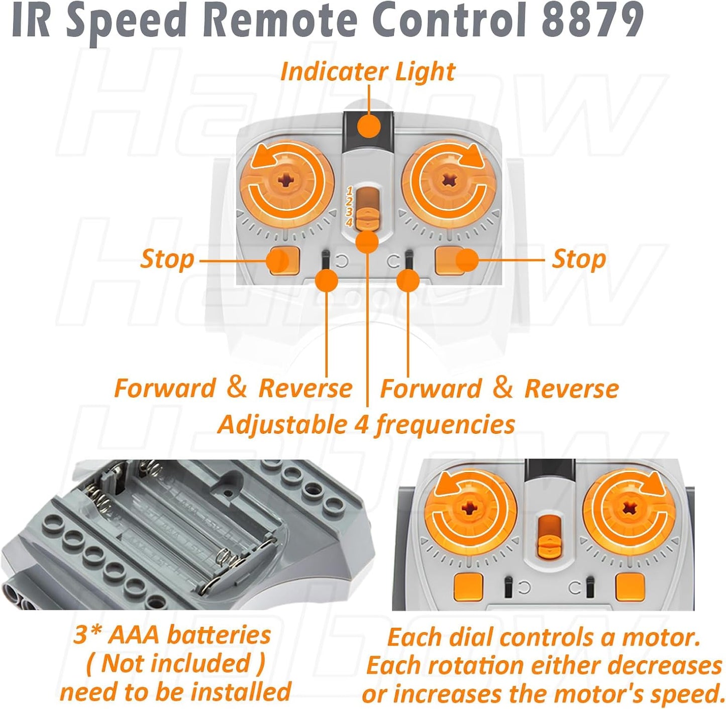 Power Functions Kit de motor 12 en 1 juego completo para bloques de...