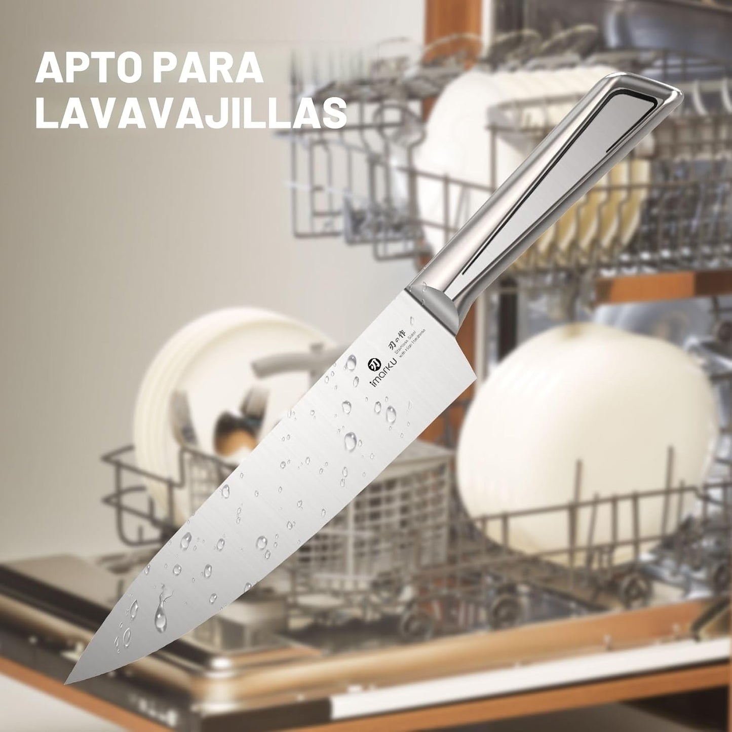 Juego de cuchillos para cocina con bloque imarku G14 Juego de cuchi...