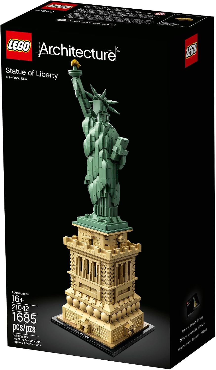 LEGO Architecture 21042 Set de Construcción de la Estatua de la Lib...