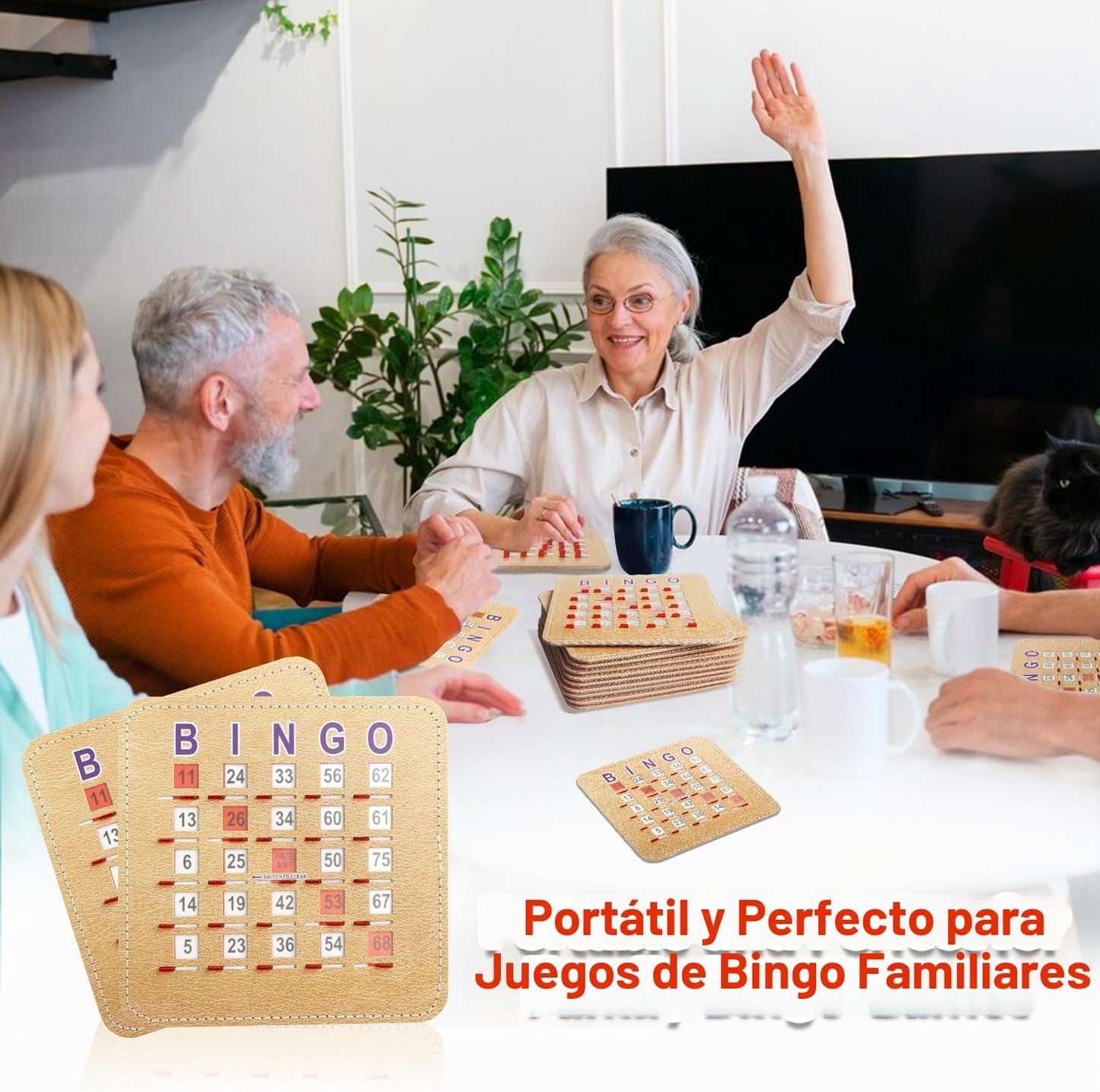 GSE Tarjetas de juego de bingo, paquete de 200 tarjetas de bingo re...