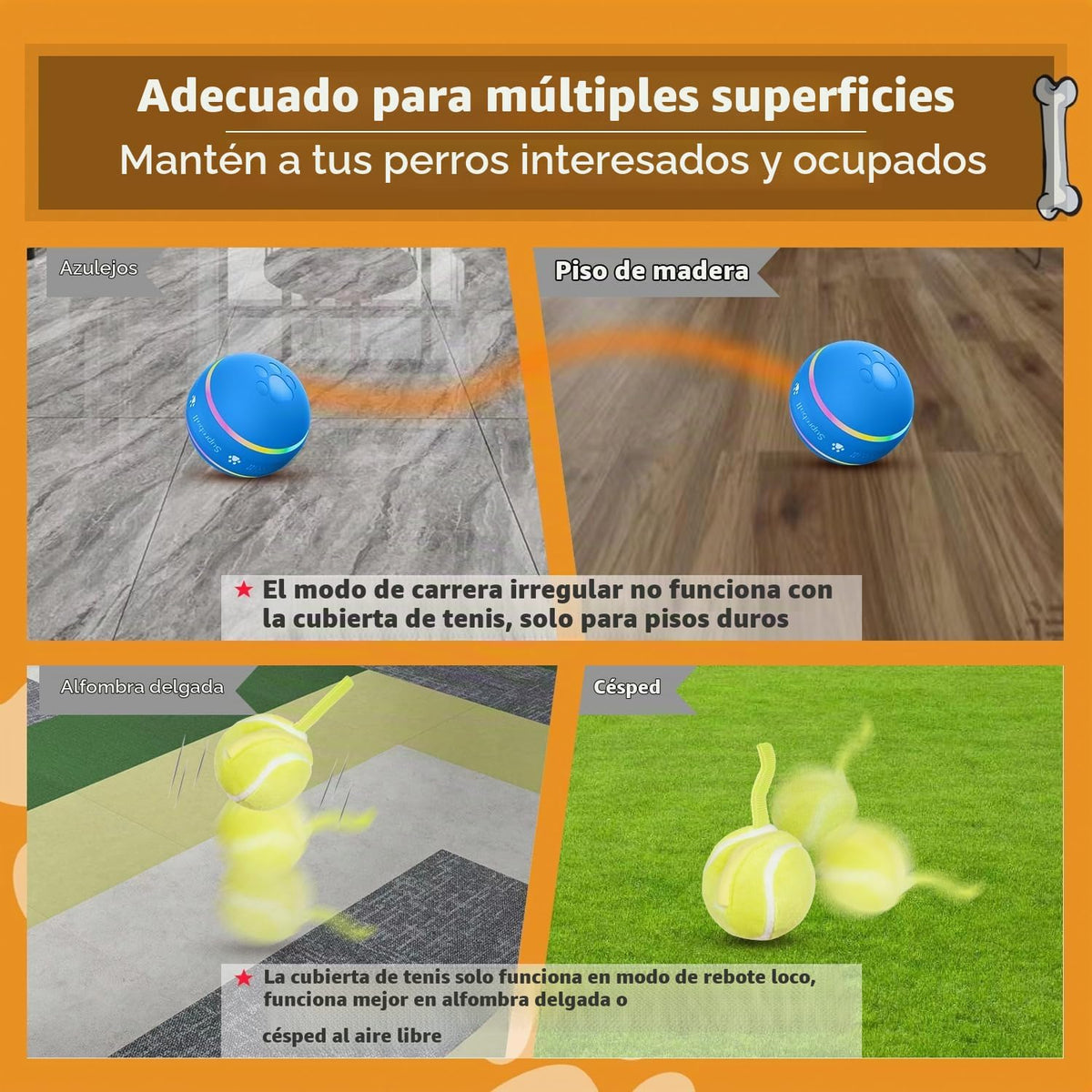 PetDroid - Juguetes interactivos para perros, bola para perros, [nu...