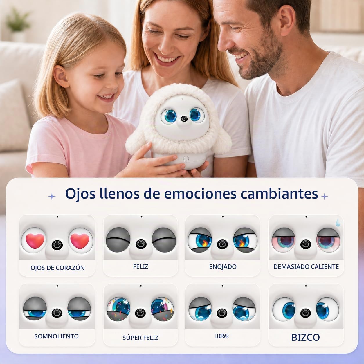 ropet KAMOMO Companion Robot interactivo para mascotas, apoyo emoci...