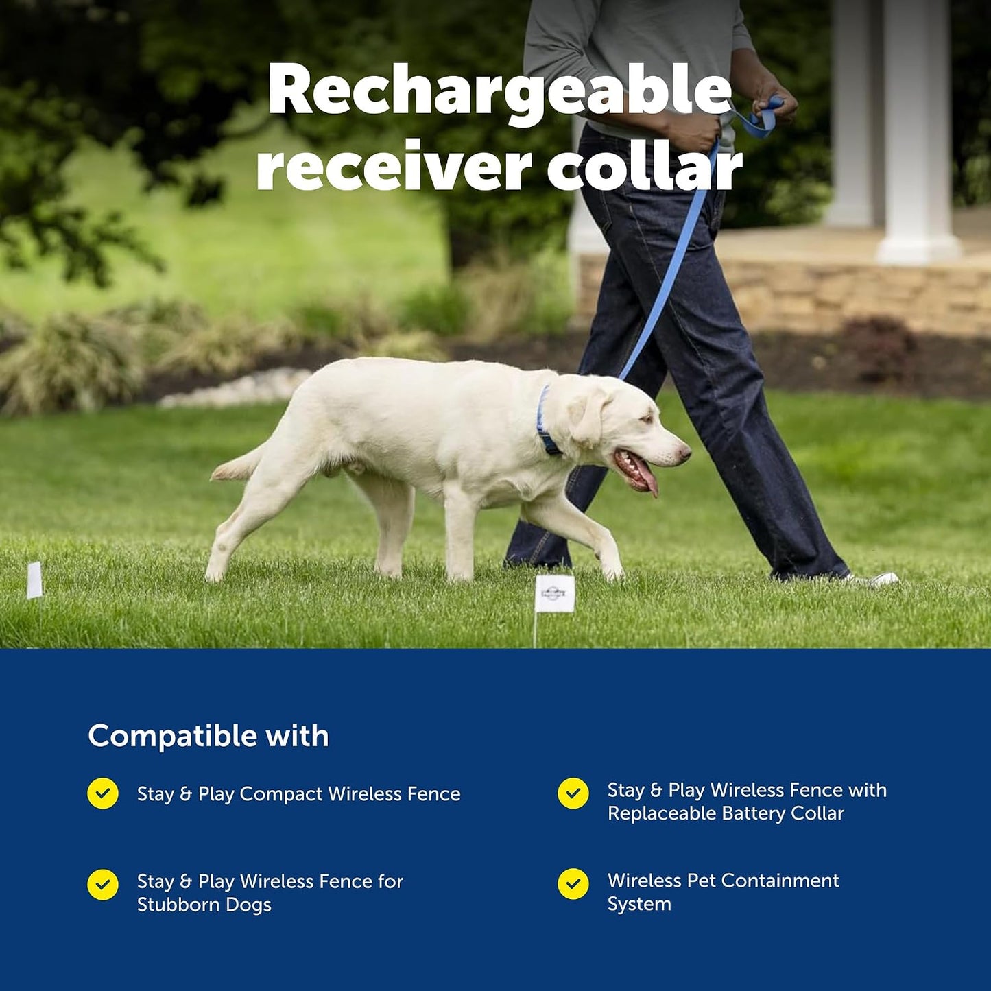 PetSafe Stay &amp; Play Valla Inalámbrica para Mascotas, Collar Rec...