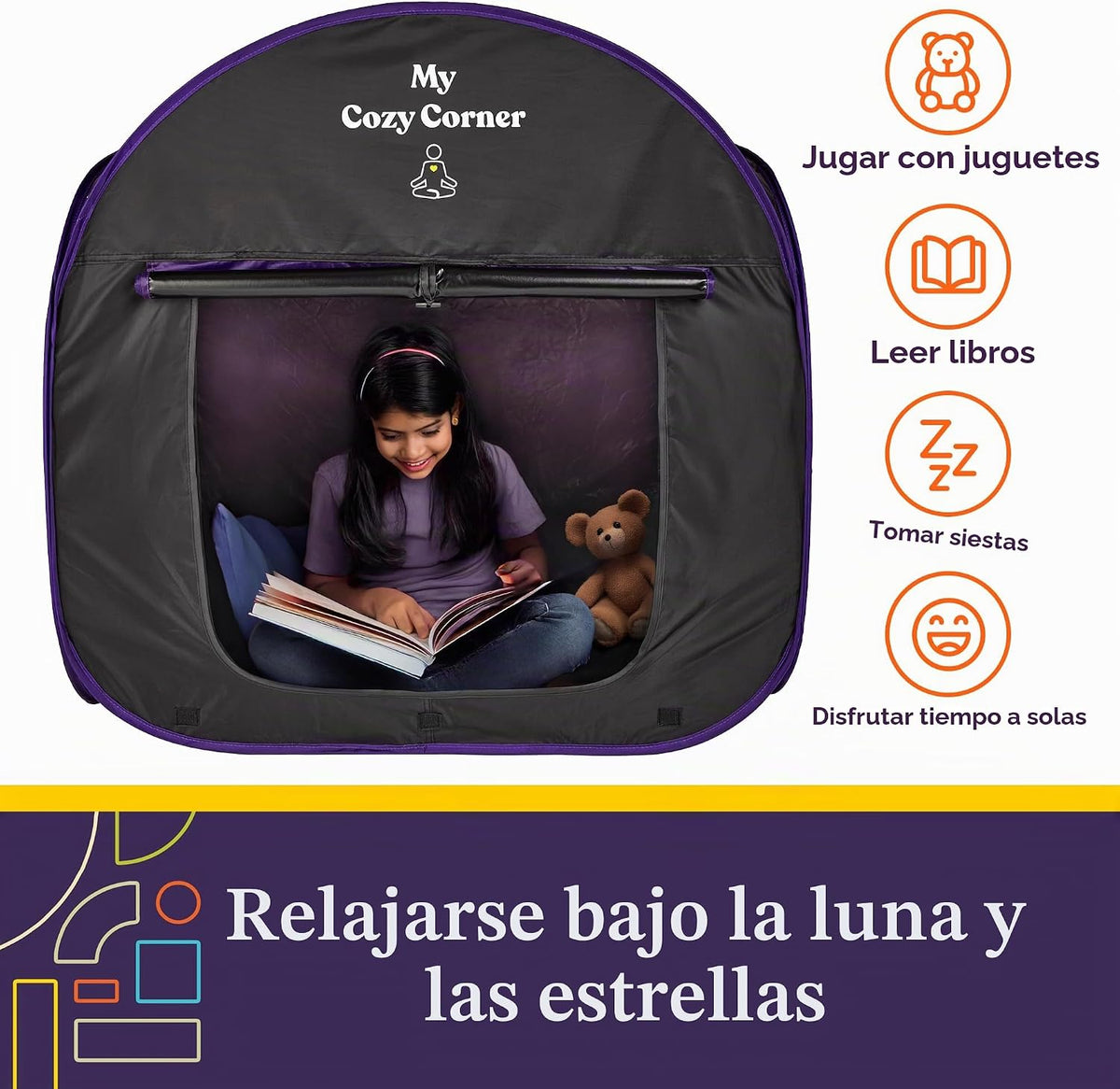 Special Supplies Tienda de campaña sensorial opaca para niños, sala...