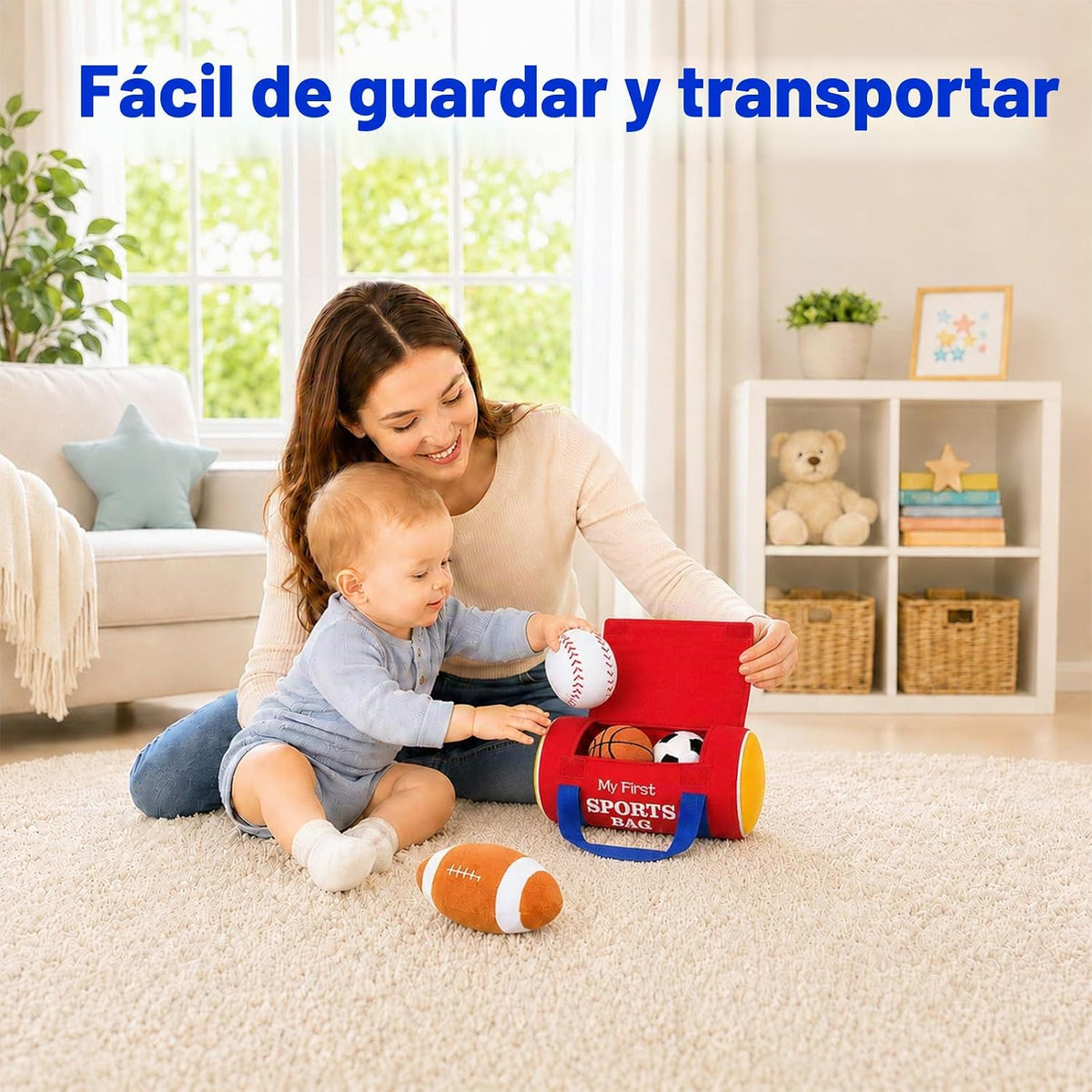 My First Sports Bag Baby Toys Juego de pelotas sensoriales de felpa...