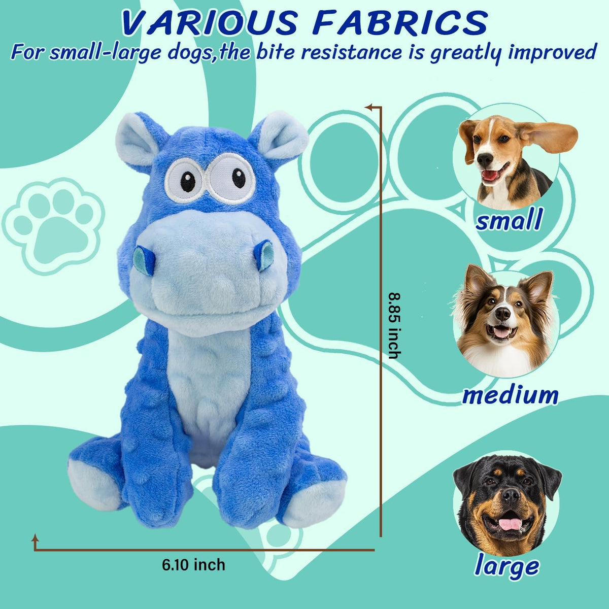 MeetYooo Juguetes de peluche chirriantes para perros, juguete masti...