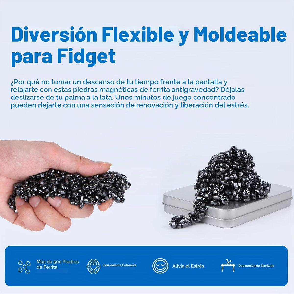 DYRDM Masilla de ferrita 500+ negra, accesorio de escritorio para a...