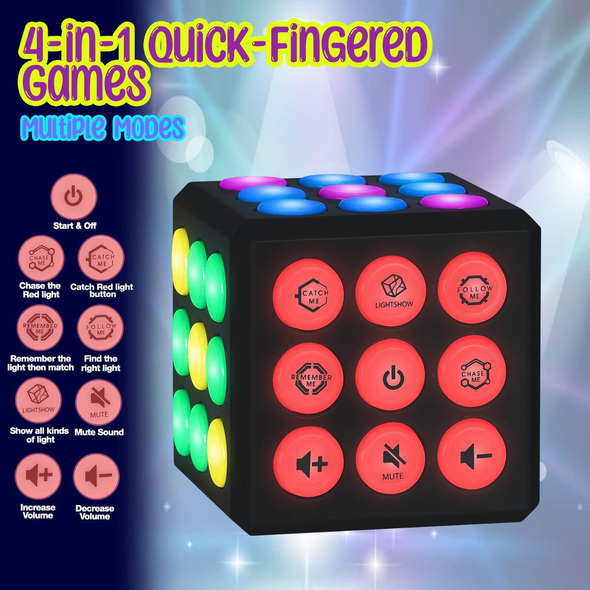PlayRoute Cubo electrónico de juego de memoria y cerebro \u2013 Div...