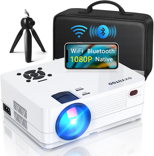 Proyector Native 1080P con WiFi 6 y Bluetooth bidireccional, proyec...