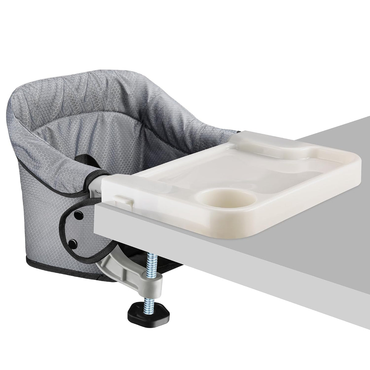 Toogel - Silla alta de gancho con bandeja, asiento plegable con cli...
