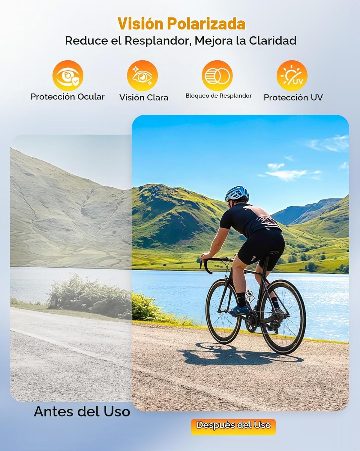 MoKo Gafas de sol polarizadas para correr para hombres y mujeres, u...