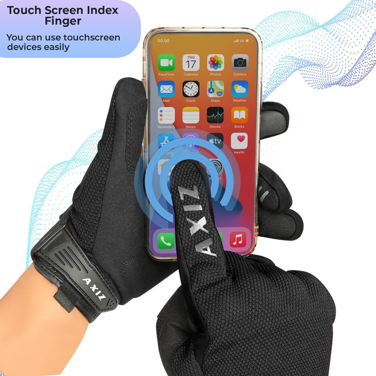 AXIZ Guantes de motocicleta para hombres y mujeres, guantes de cicl...