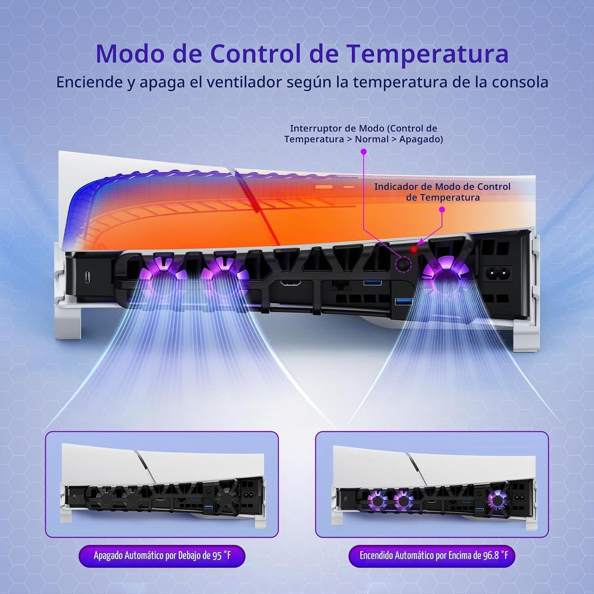 NexiGo - Soporte horizontal delgado para PS5 con estación de carga...