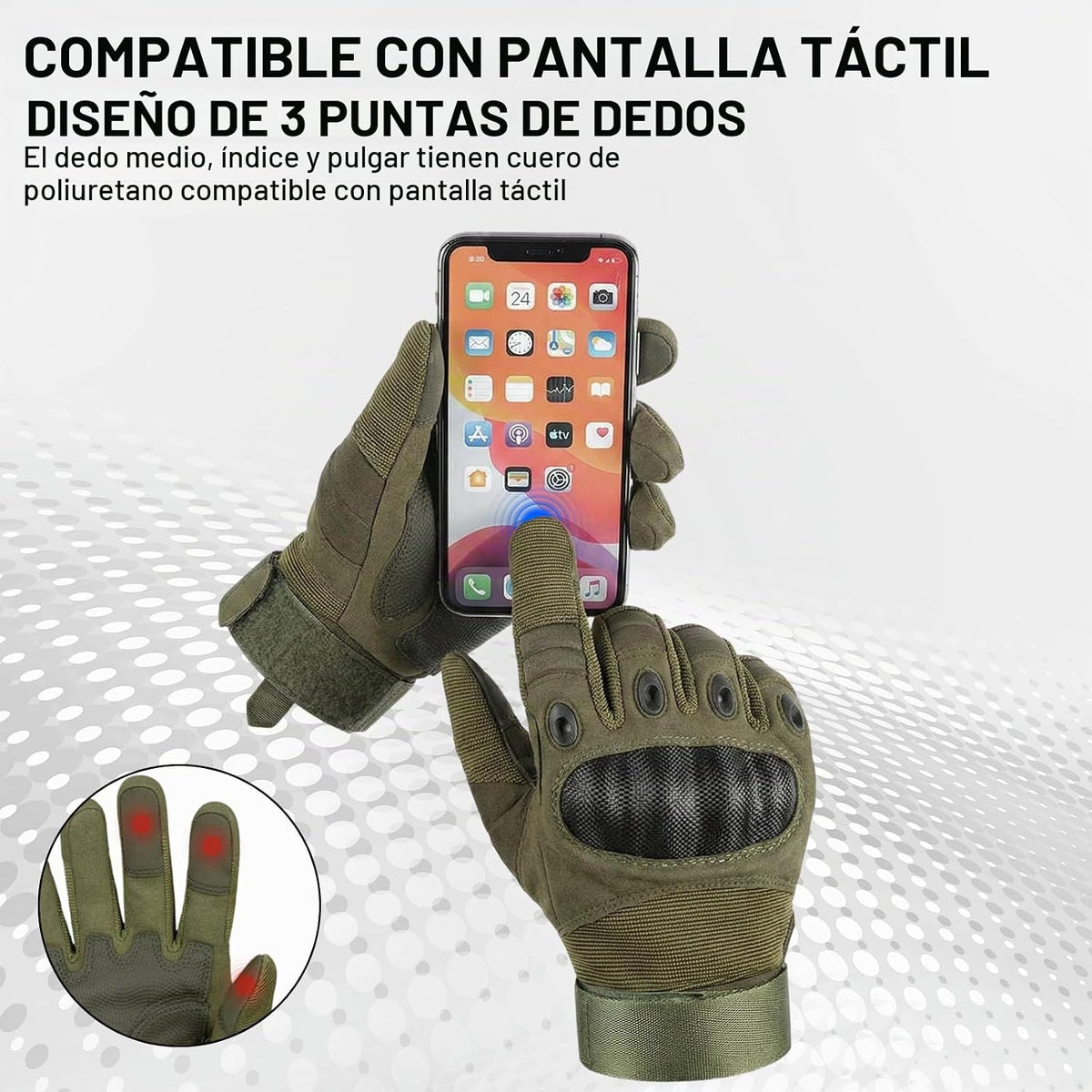 HYCOPROT Guantes utilitarios para hombre, guantes de motocicleta co...