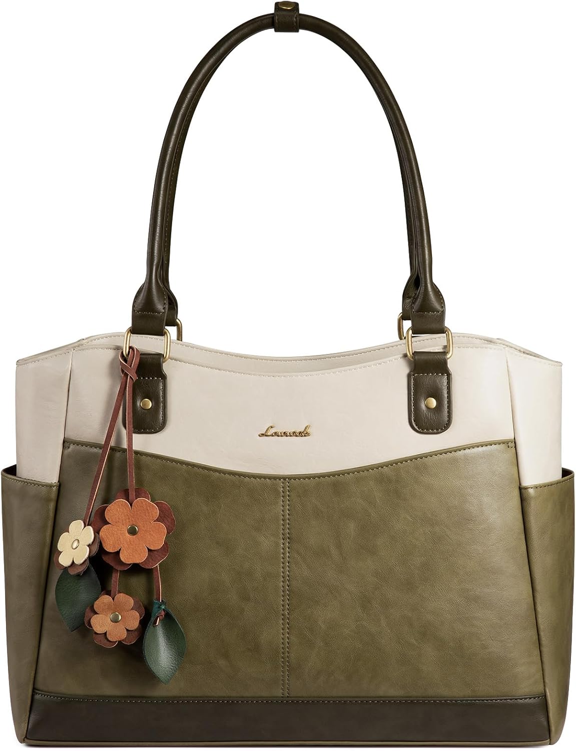 LOVEVOOK Bolsa para portátil para mujer, bolsa de mano vintage de c...