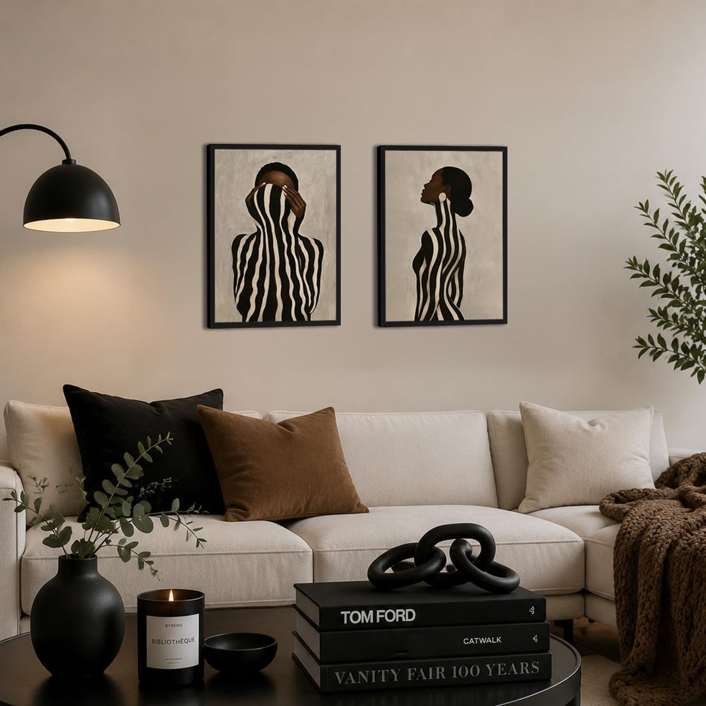 Arte de pared de mujer negra, lienzo afroamericano, decoración de p...